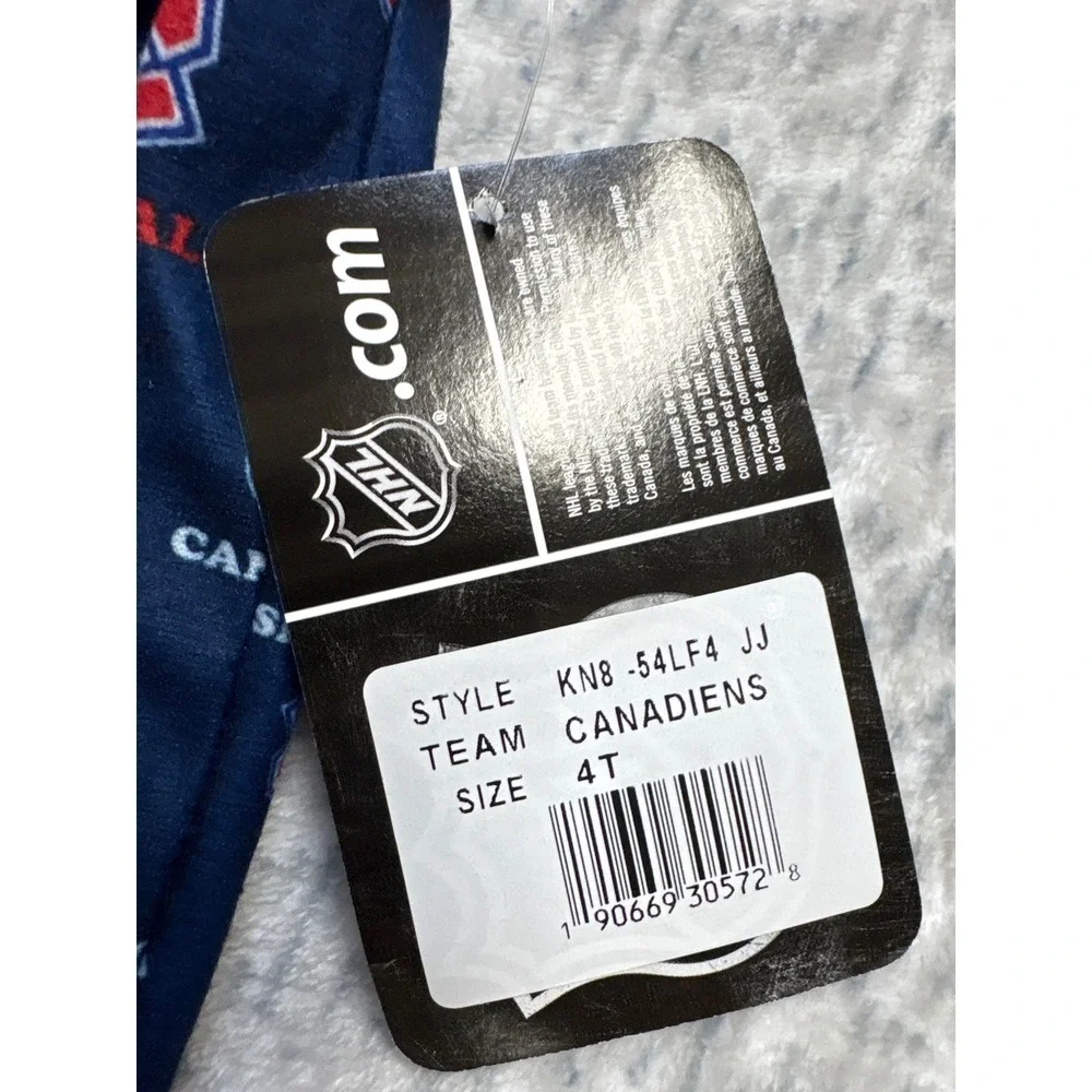 NHL Montreal Canadiens Kids Pajama Pants Navy Blue 4T KN8-54LF4 JJ New With Tags